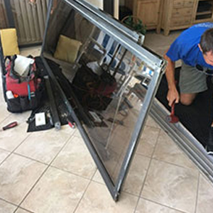 sliding glass door frame repair West Little River